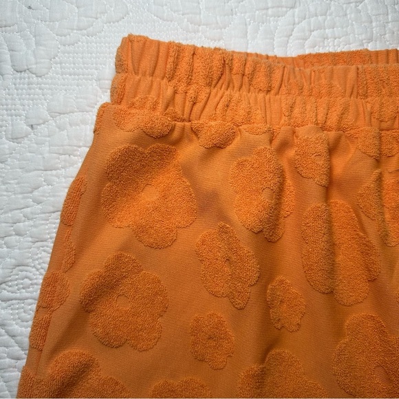 Forever 21 Hibiscus Terrycloth Swim Cover Up Set. Color: Orange. Size: Large. - Picture 6 of 9